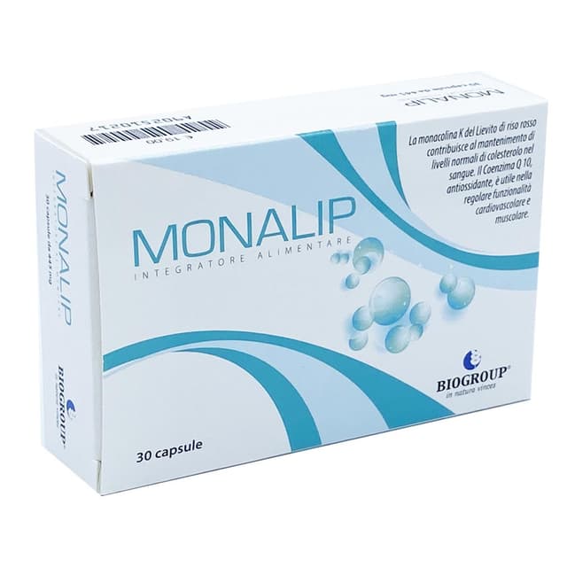 Arroz rojo 90 mg + Coenzima Q10 – 30 cápsulas | Monalip
