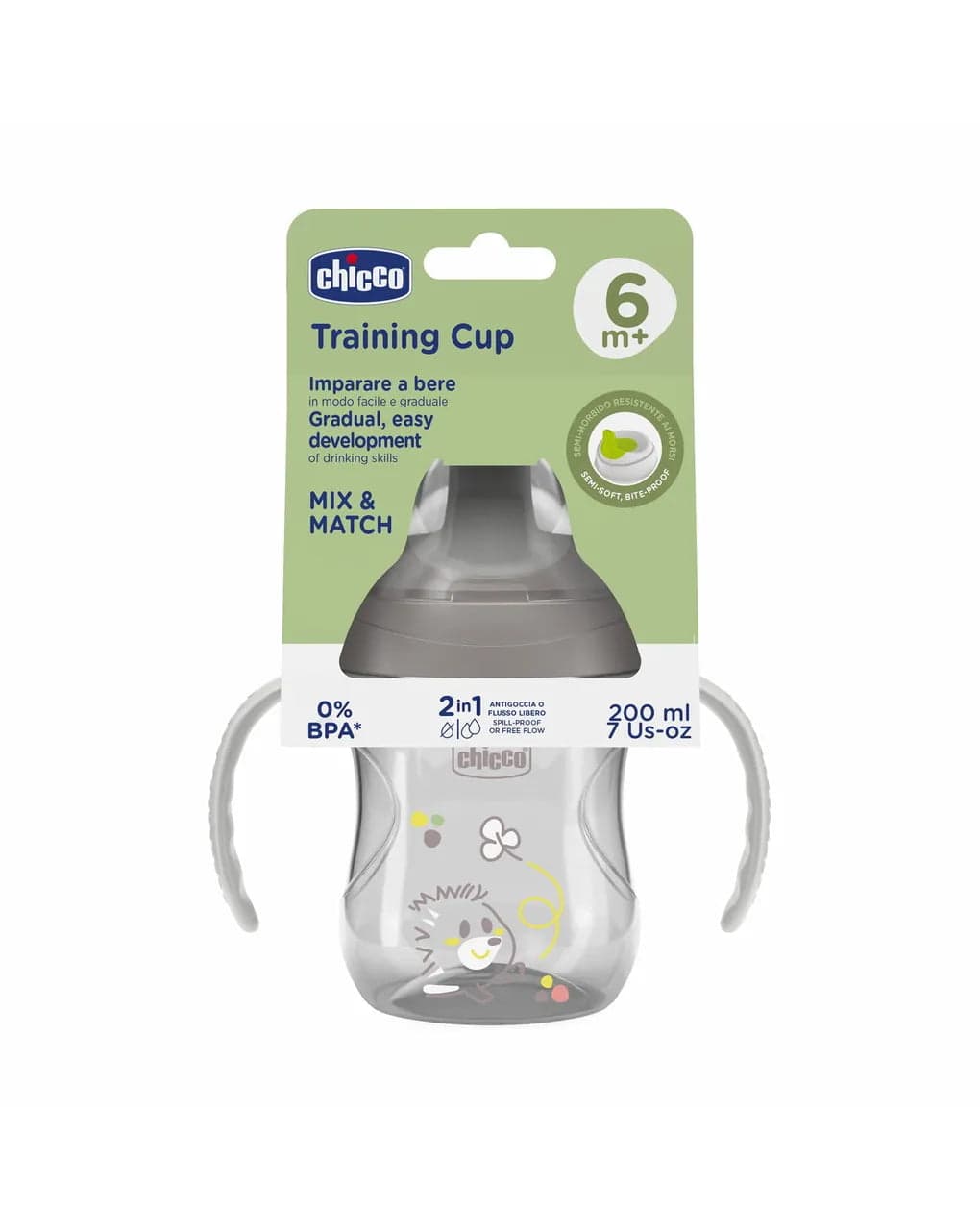 Chicco Vaso de Aprendizaje Gris a partir de 6 meses
