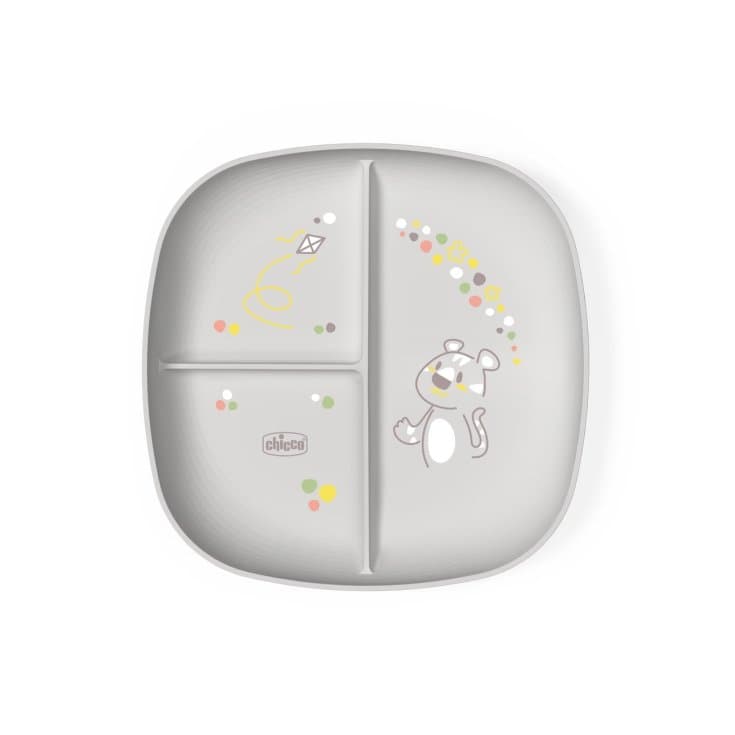 Chicco Plato de Porciones 18M+ Gris