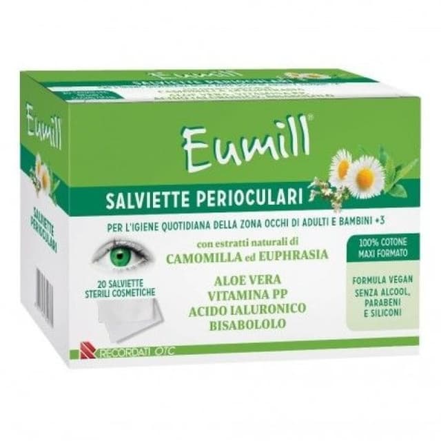 Eumill Toallitas de Limpieza para Párpados – 20 toallitas