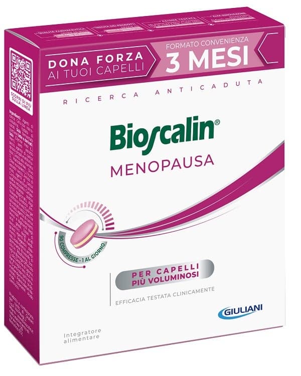 Bioscalin Menopausa Biotina + Zinc – 90 comprimidos de complemento alimenticio