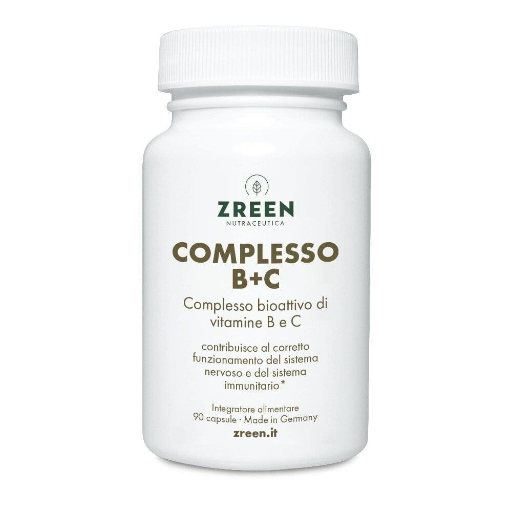 Vitamina C 320 mg + complejo de vitaminas B – 90 cápsulas | Zreen Komplex B+C