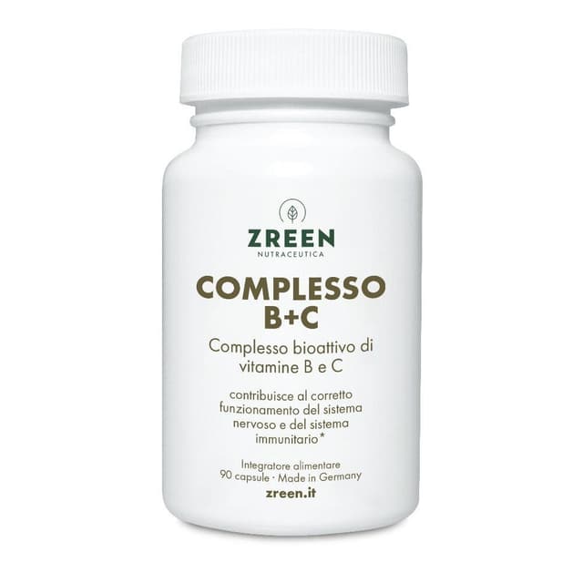 Vitamina C 320 mg + complejo de vitaminas B – 90 cápsulas | Zreen Komplex B+C