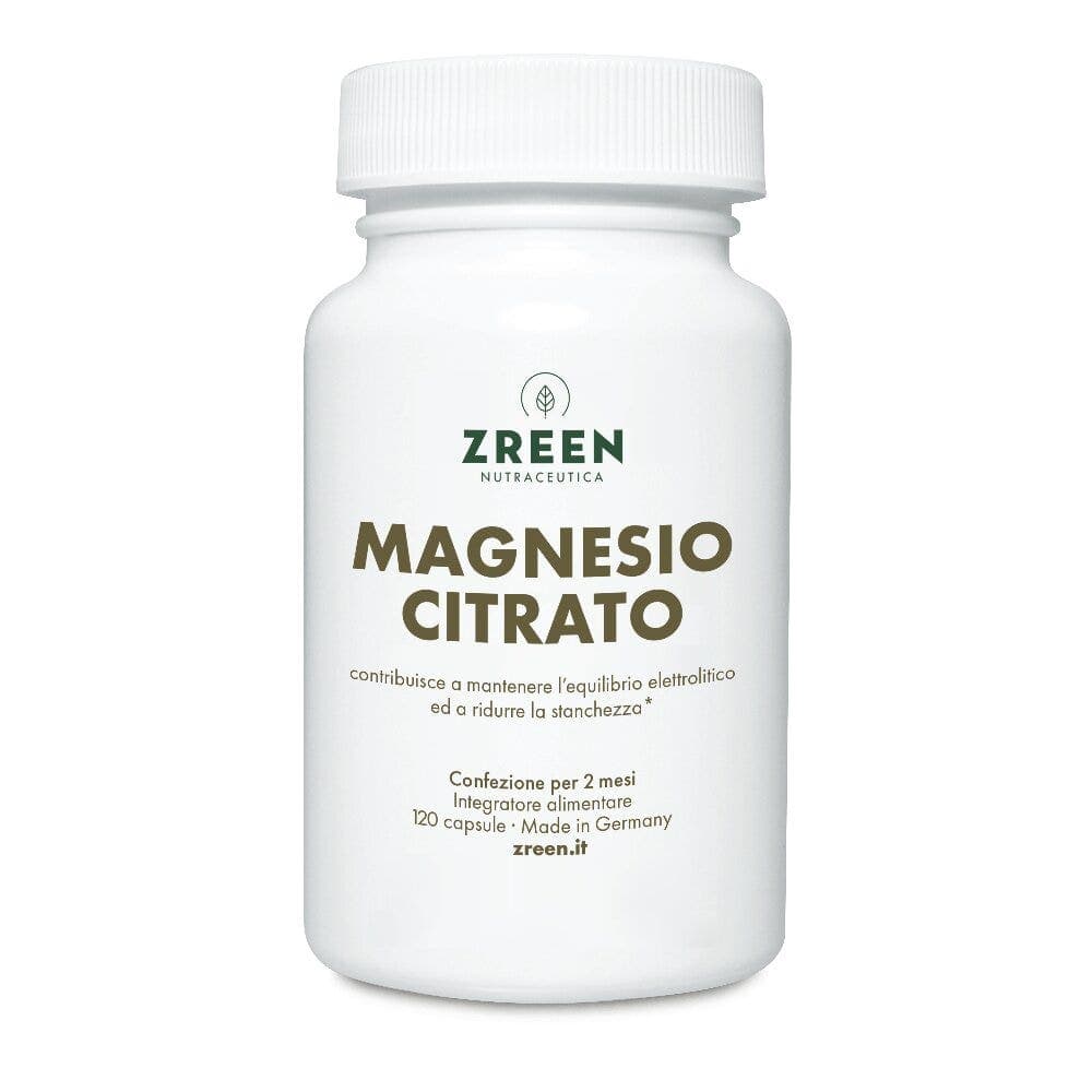 Magnesio 150 mg + electrolitos – 120 cápsulas | ZREEN Magnesio Citrato