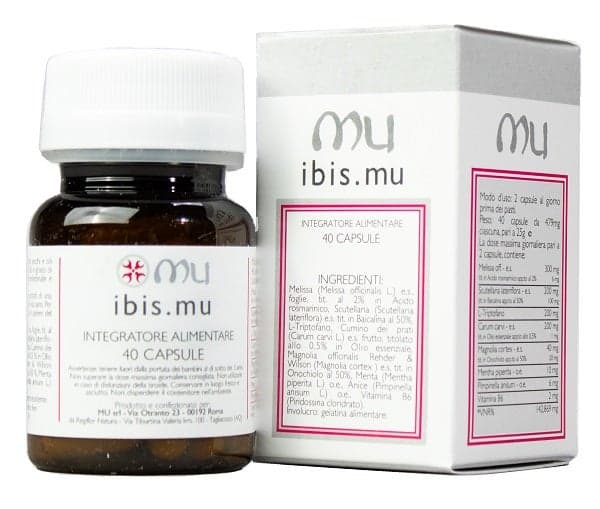 IBIS MU – Melisa + L-Triptófano – 40 cápsulas