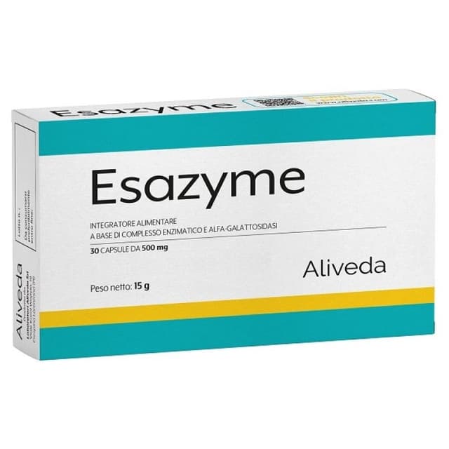 Enzimas digestivas + Alfa-galactosidasa – 30 cápsulas | Esazyme