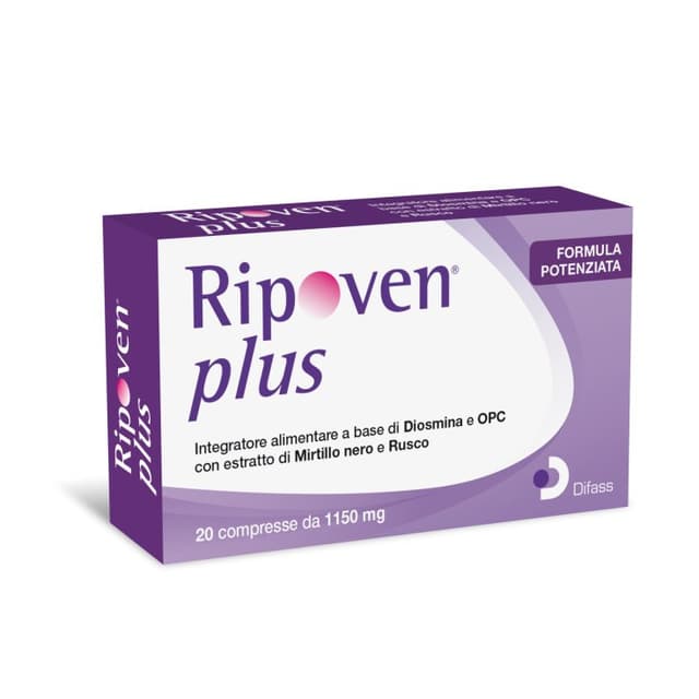 Diosmina 350 mg + Hoja de Vid Roja – 20 comprimidos | Ripoven Plus