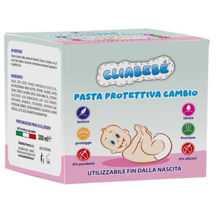 Cliabebè Pasta de Óxido de Zinc – Pasta protectora para la zona del pañal