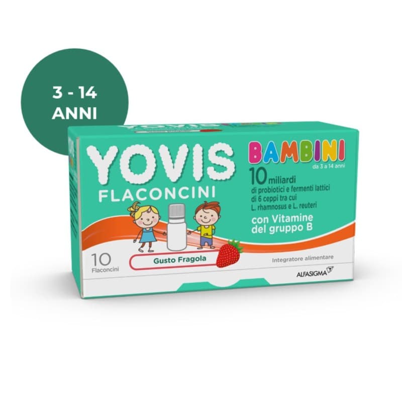 Probióticos con bacterias del ácido láctico – 100 ml | YOVIS Niños Fresa