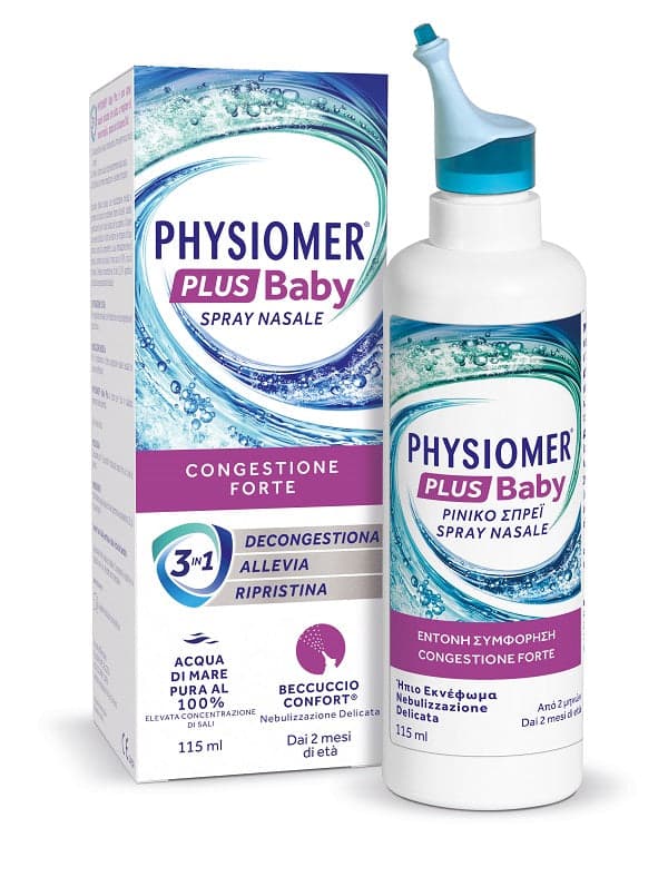 Physiomer Plus Baby Spray nasal – Agua de mar para bebés
