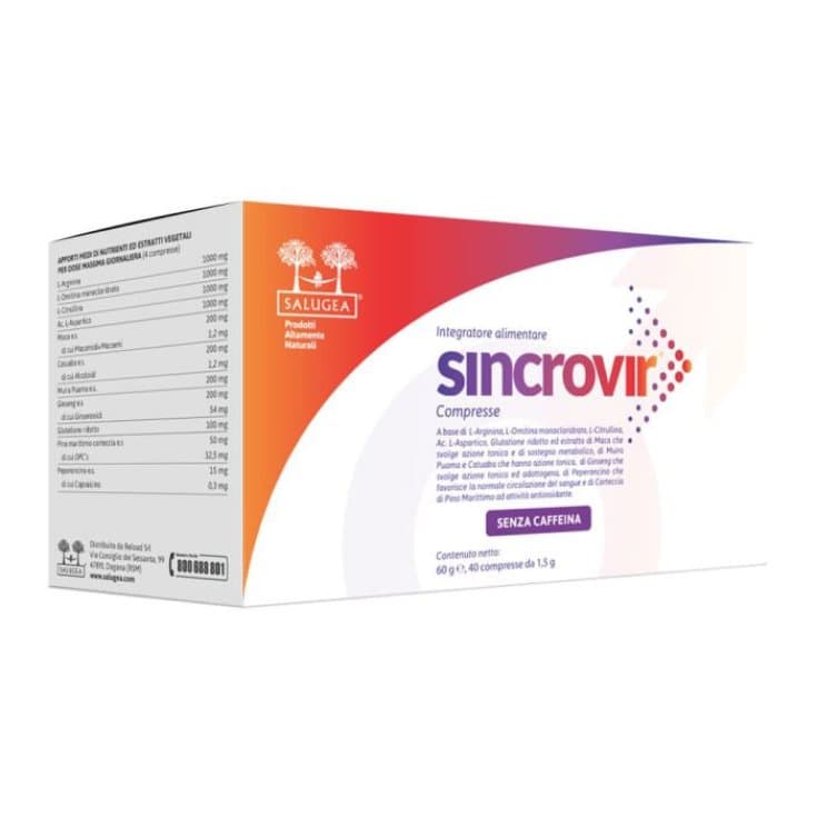 L-Arginina + Aminoácidos – 40 comprimidos | Sincrovir Salugea