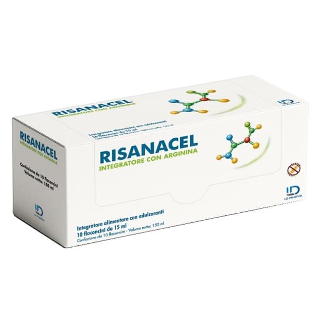 L-Arginina 1.600 mg + Vitamina C – 10 ampollas de 15 ml | Risanacel