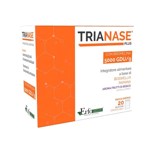 Trianase Plus Frutos del Bosque – Boswelia + Bromelina – 20 sobres