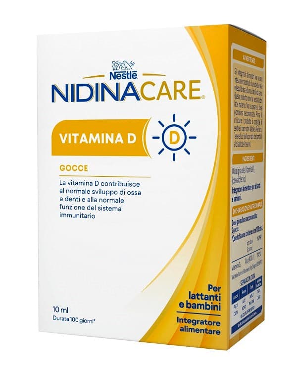 Nidinacare Vitamina D 400 UI Gotas – 10 ml para bebés y niños