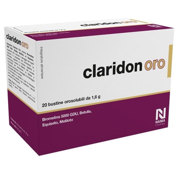 Bromelaína 800 mg – 20 sobres de complemento alimenticio | Claridon Oro