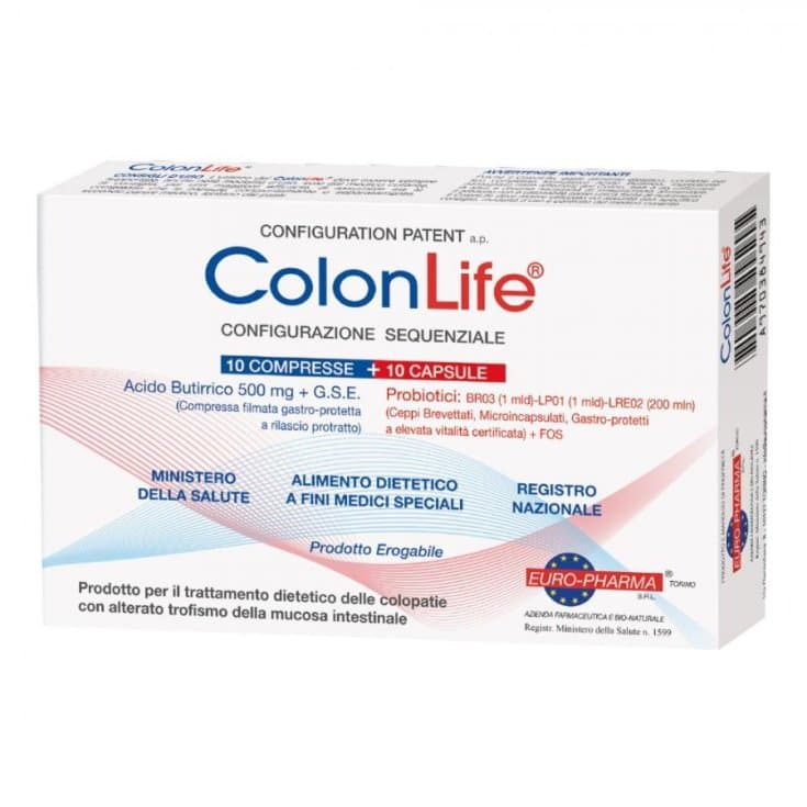 Colonlife – 10 comprimidos + 10 cápsulas para el intestino