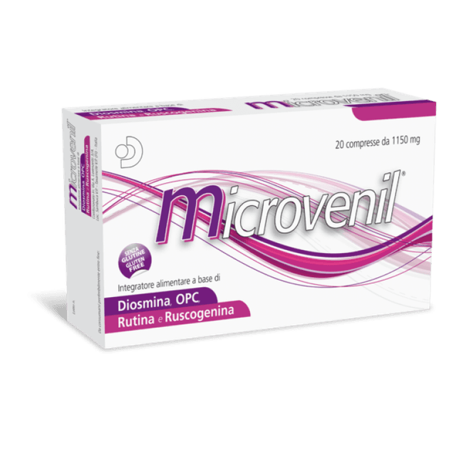 Diosmina + Rusco (Ruscus) – 20 comprimidos, 1150 mg | Microvenil