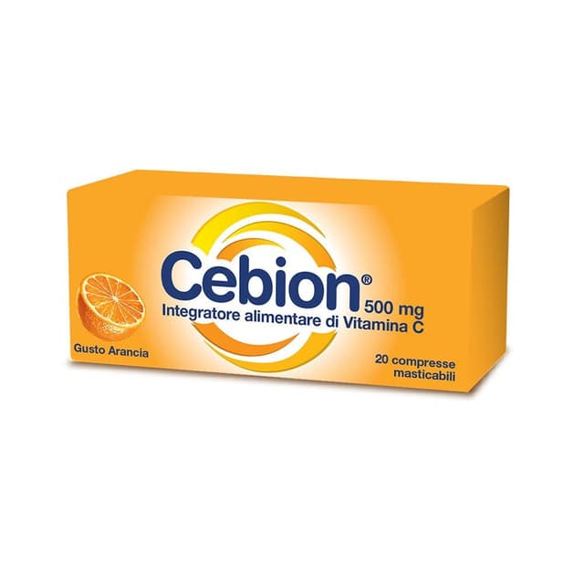 Cebion Vitamina C Masticable Sabor Naranja – 20 comprimidos