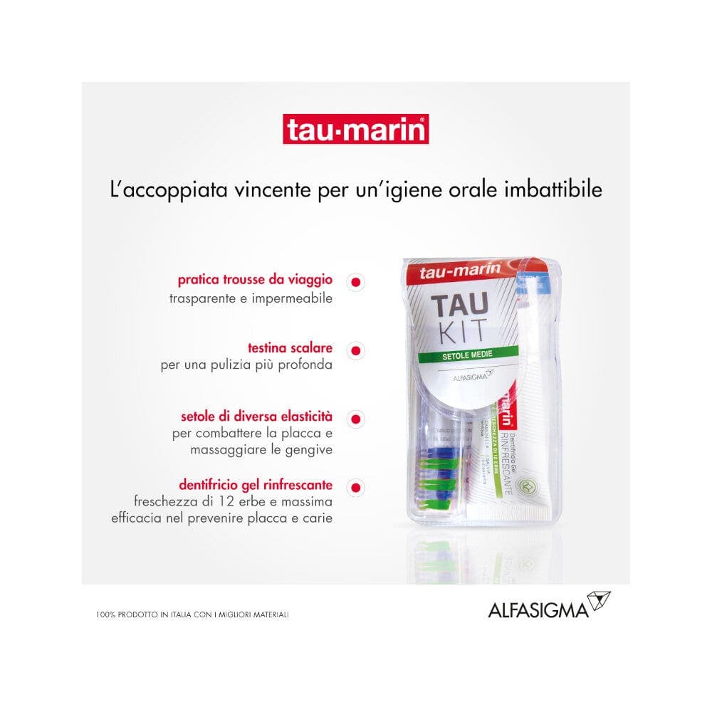 Taumarin Set de Viaje dureza media – Cepillo de Dientes