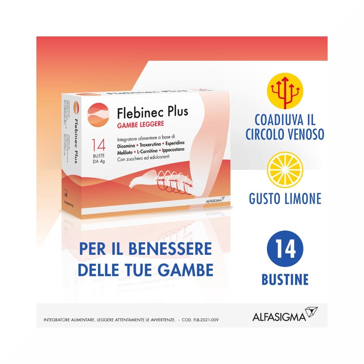 Flebinec Plus – Troxerutina 300 mg + Diosmina – 14 sobres