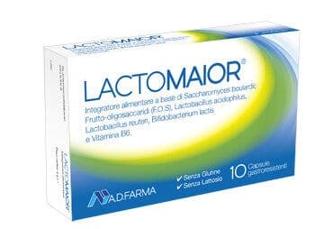 LACTOMAIOR – Saccharomyces boulardii 37,5 mg + probióticos con bacterias lácticas – 10 cáp