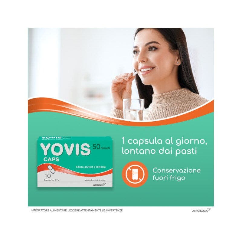 Probióticos con bacterias del ácido láctico – 10 cápsulas | YOVIS Cápsulas
