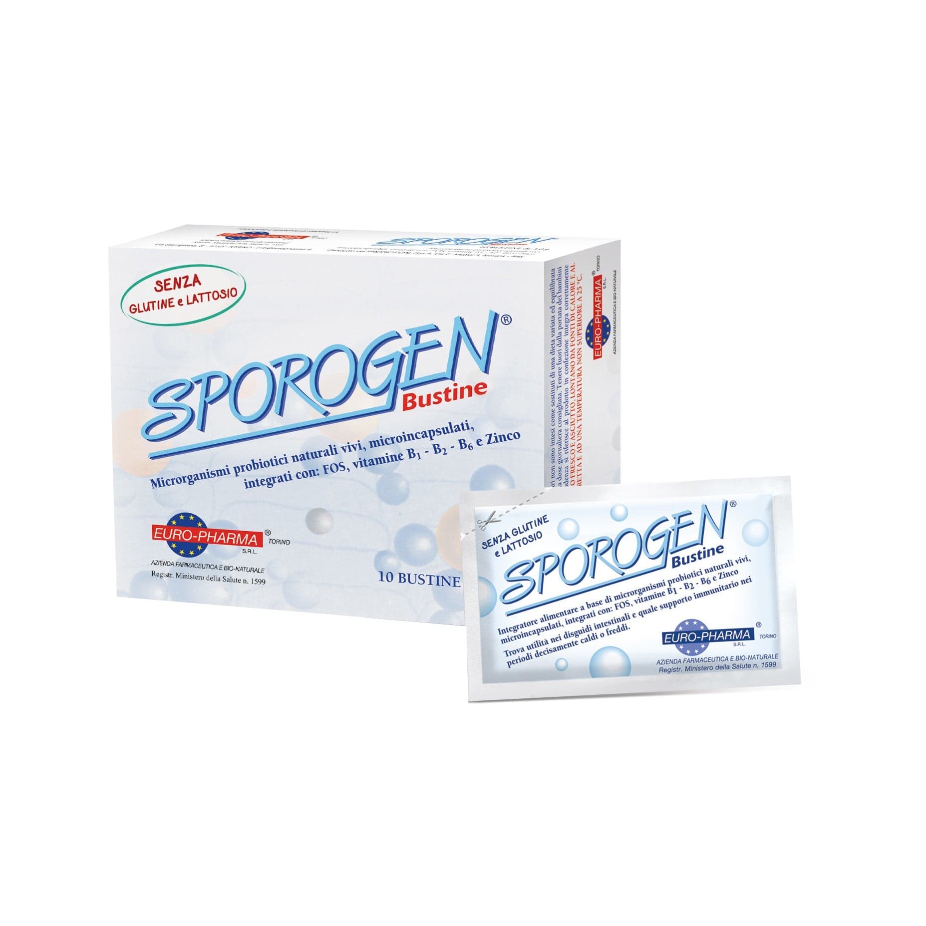 Probióticos con bacterias lácticas + complejo de vitamina B – 10 sobres | Sporogen
