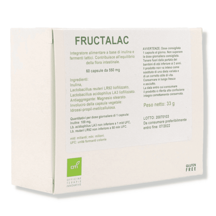 Inulina + Probióticos con bacterias lácticas – 60 cápsulas | Fructalac