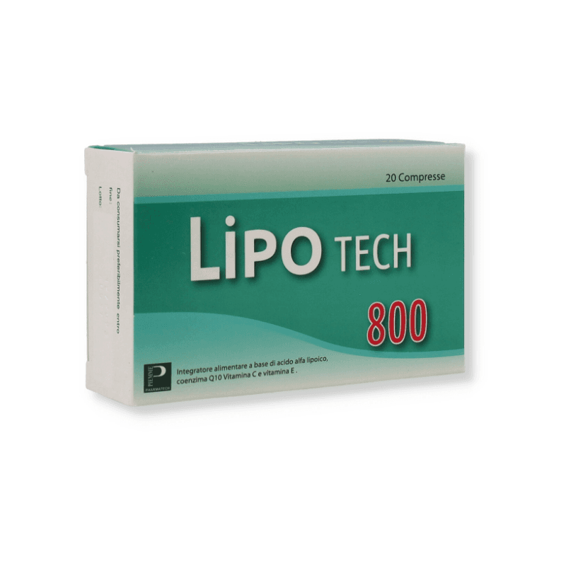 Ácido Alfalipoico 800 mg + Vitamina C – 20 comprimidos | Lipotech 800