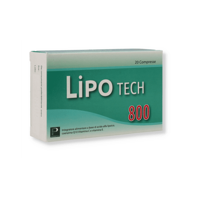 Ácido Alfalipoico 800 mg + Vitamina C – 20 comprimidos | Lipotech 800