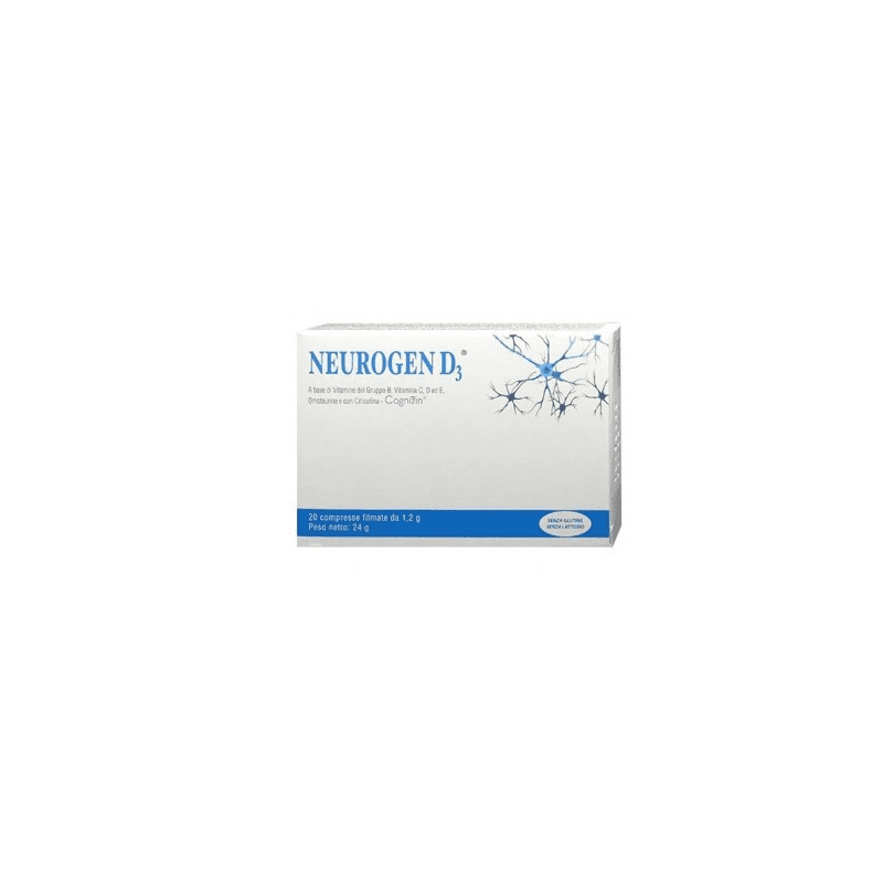 Neurogen D3 Vitamina D3 + Calcio – 20 comprimidos