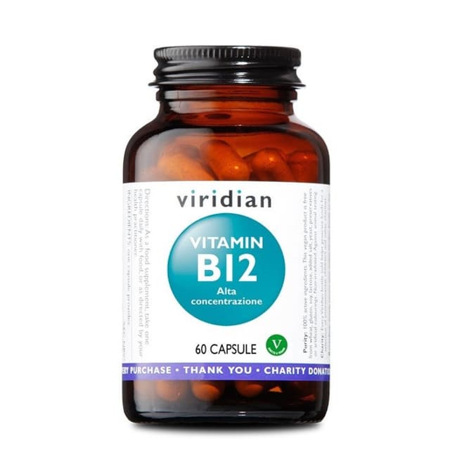 Viridian Vitamina B12 1000 µg High – 60 cápsulas