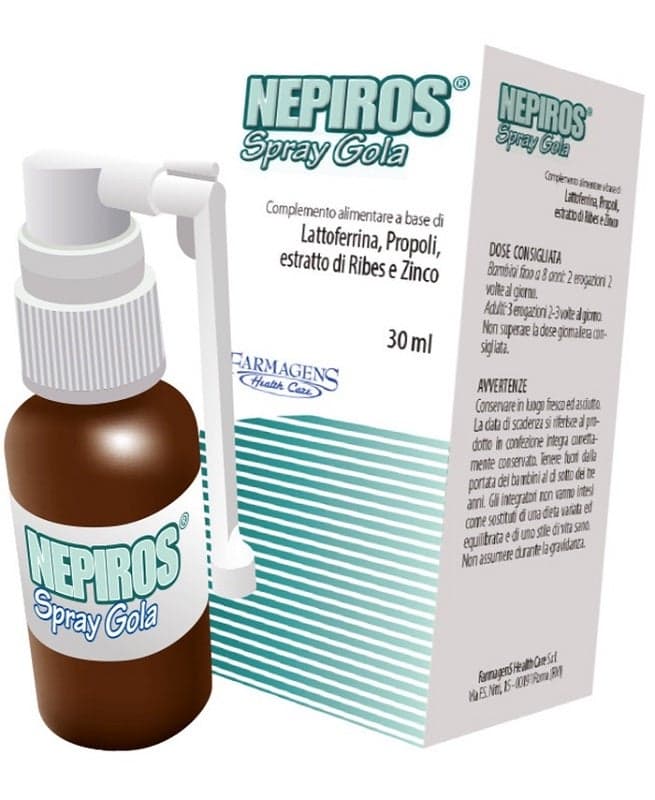 Nepiros Spray para la Garganta – Lactoferrina + Própolis – 30 ml