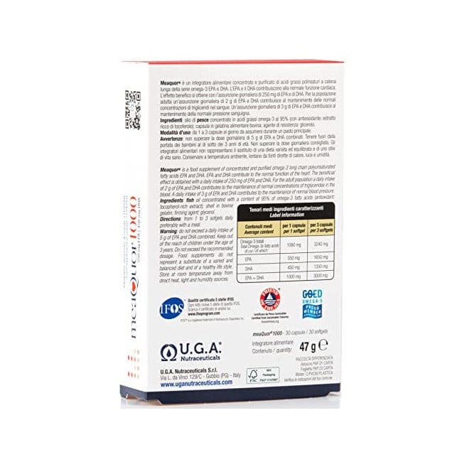 Omega-3 1080 mg – 30 cápsulas | Meaquor 1000