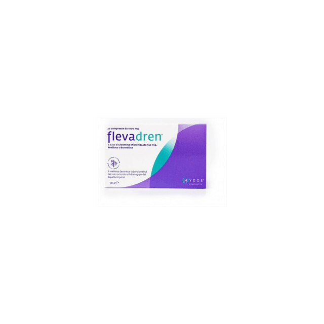 Diosmina 550 mg + Bromelina – 30 comprimidos | Flevadren
