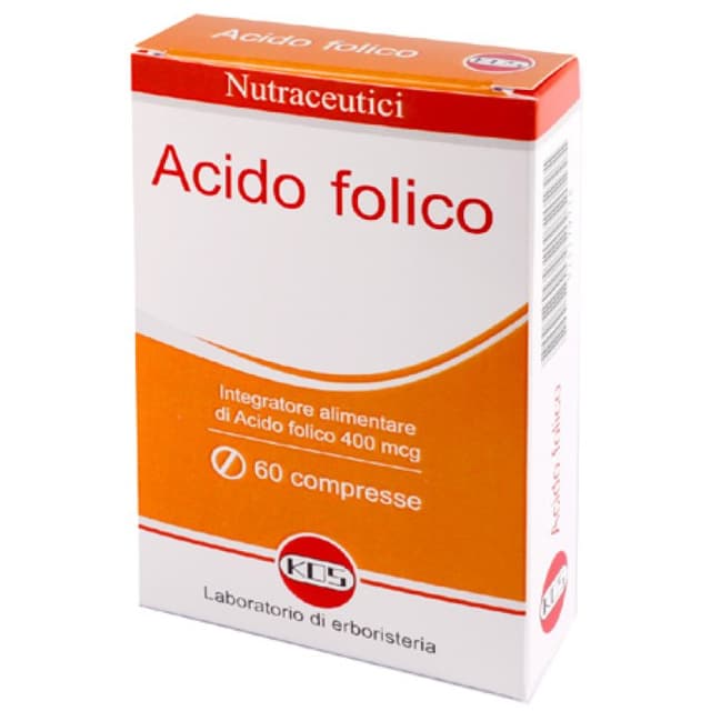 Ácido Fólico KOS 400 mcg – 60 comprimidos – Complemento alimenticio