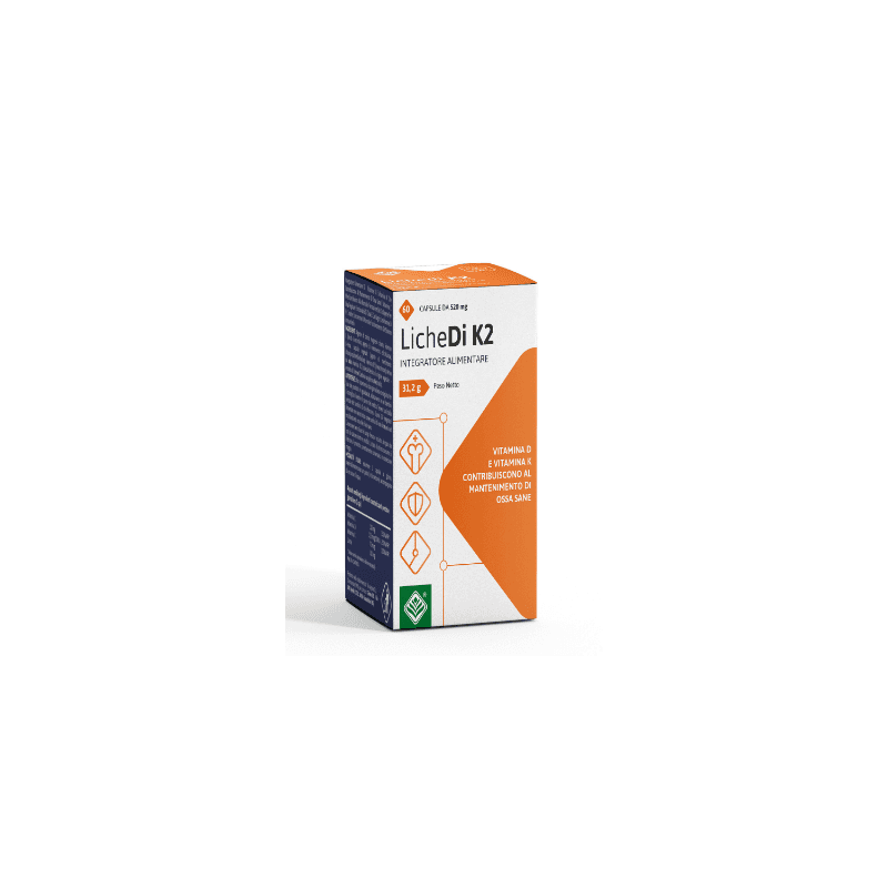 Lichedi K2 Vitamina D3 + K2 + Calcio – 60 cápsulas