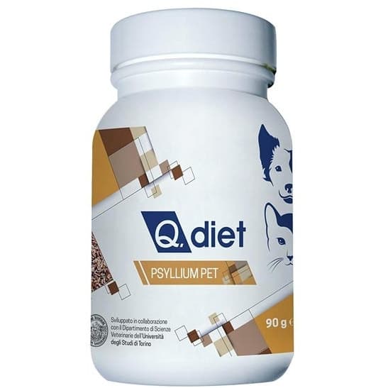 Q Diet Psyllium para mascotas – 90 g en polvo