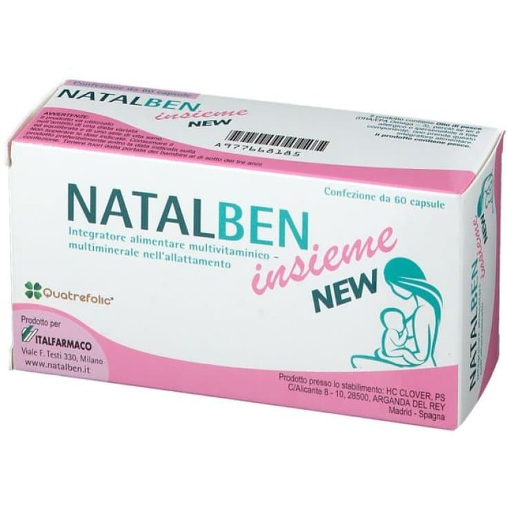 Omega-3 EPA y DHA + Hierro – 60 cápsulas | Natalben Insieme