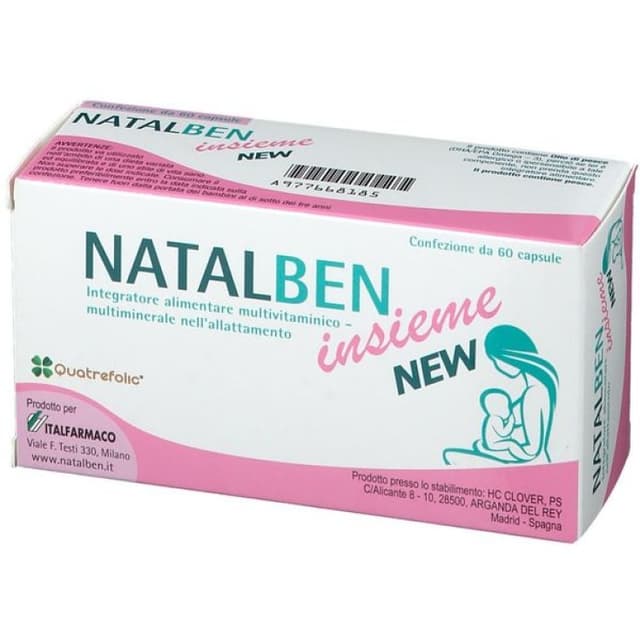 Omega-3 EPA y DHA + Hierro – 60 cápsulas | Natalben Insieme