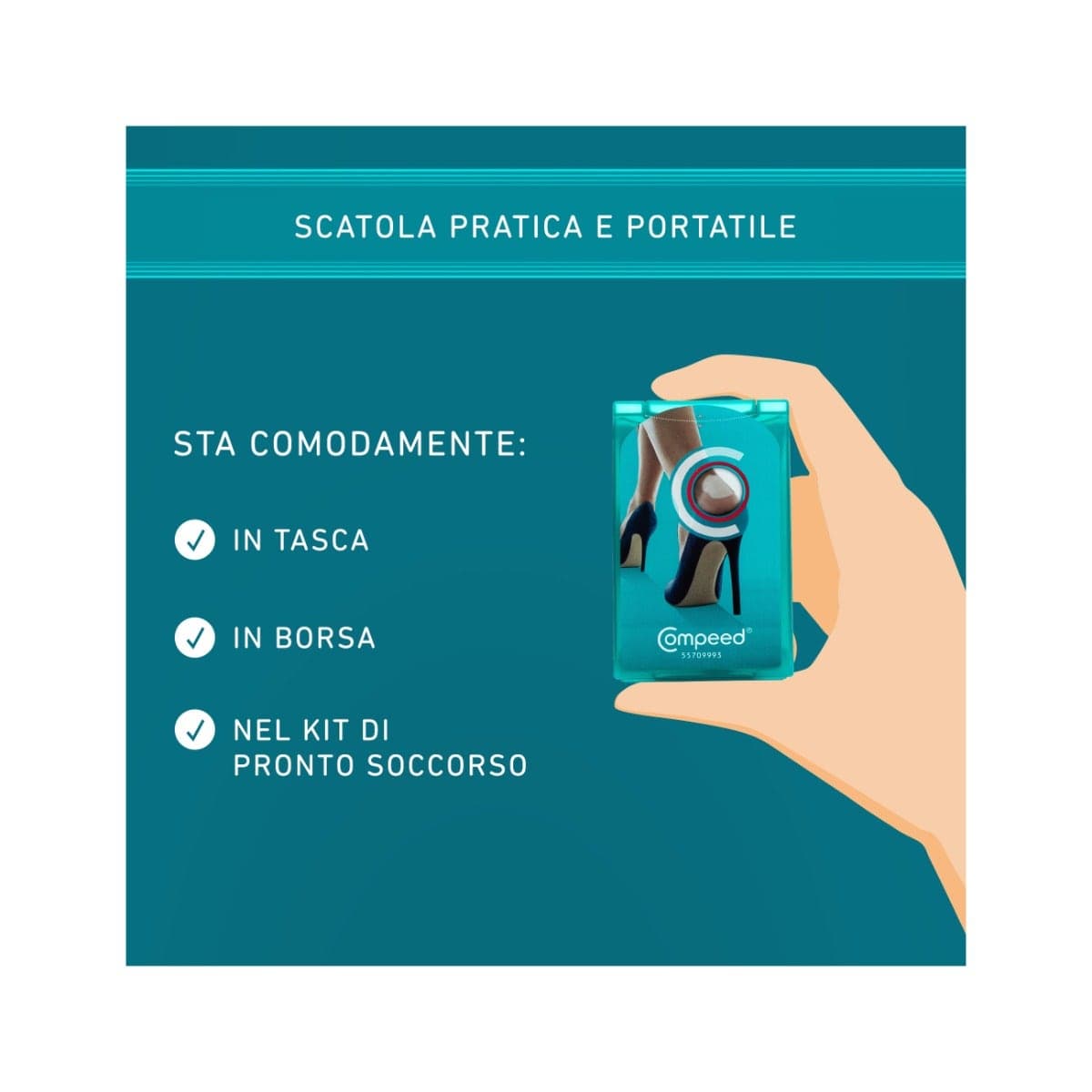 COMPEED Apósitos para Ampollas en el Talón – 5 unidades