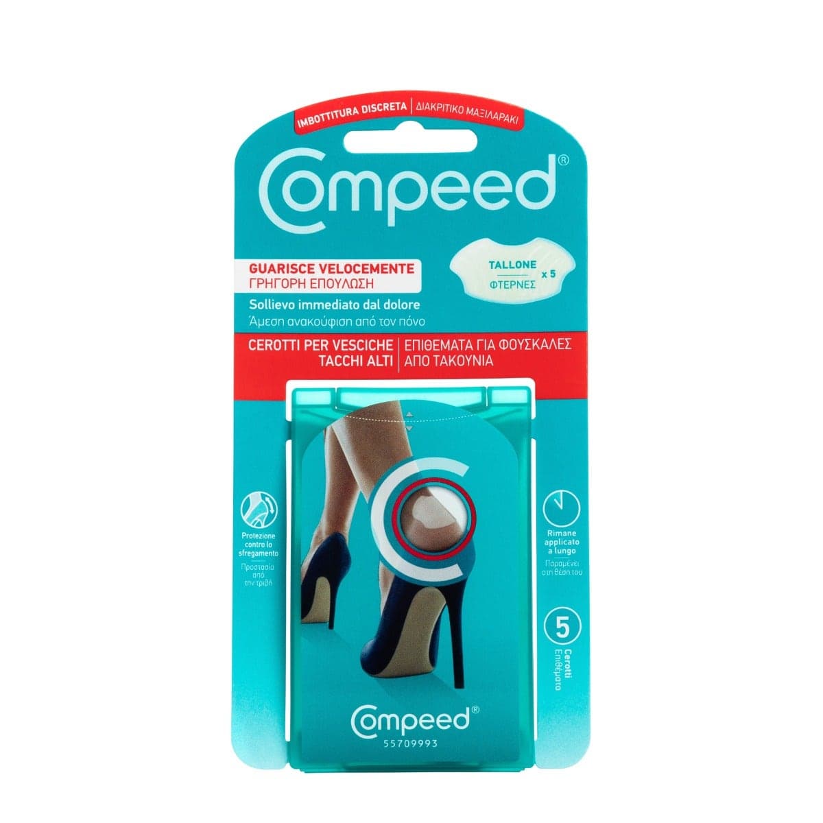 COMPEED Apósitos para Ampollas en el Talón – 5 unidades
