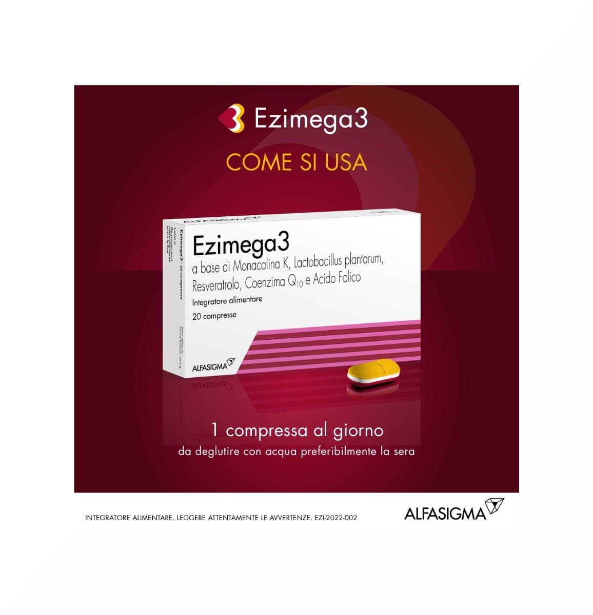 Arroz de levadura roja + Coenzima Q10 – 20 comprimidos | Ezimega 3