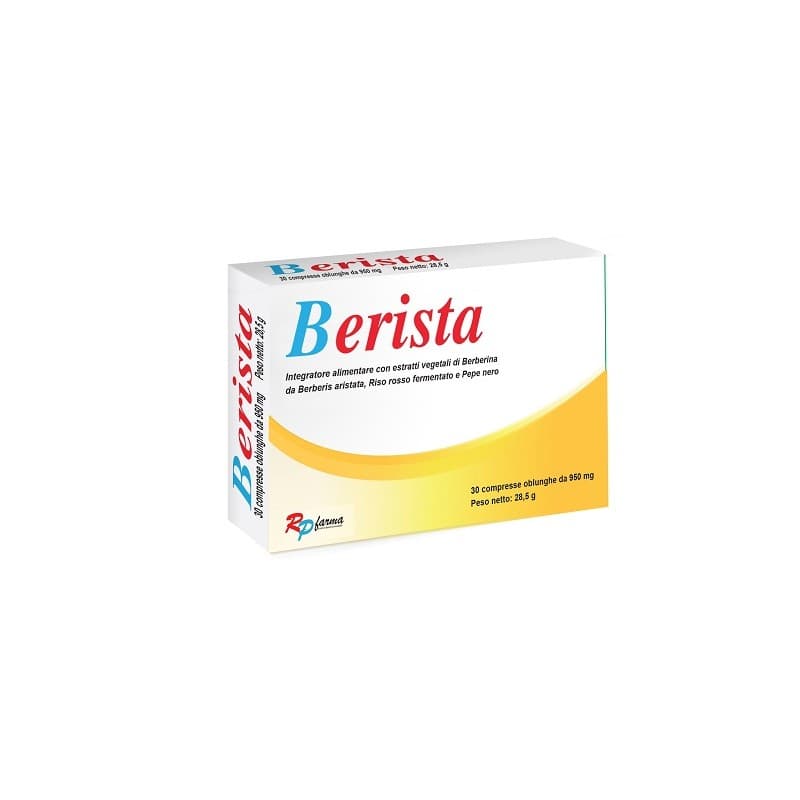 Berista – Berberina 500 mg + Arroz rojo – 30 comprimidos recubiertos