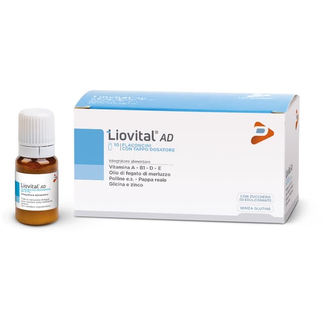 Liovital AD – Vitaminas A, B1, D, E + Zinc – 10 frascos de 10 ml