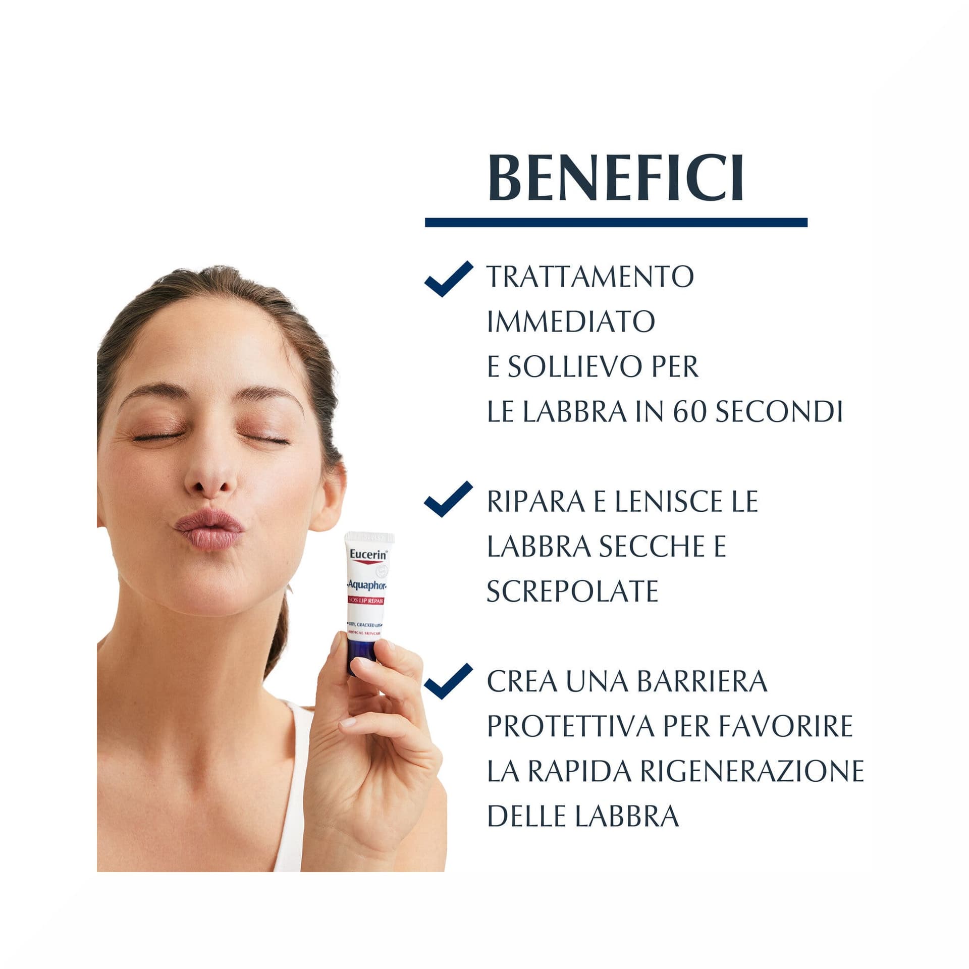 Eucerin Aquaphor SOS Cuidado Labial – pomada regeneradora