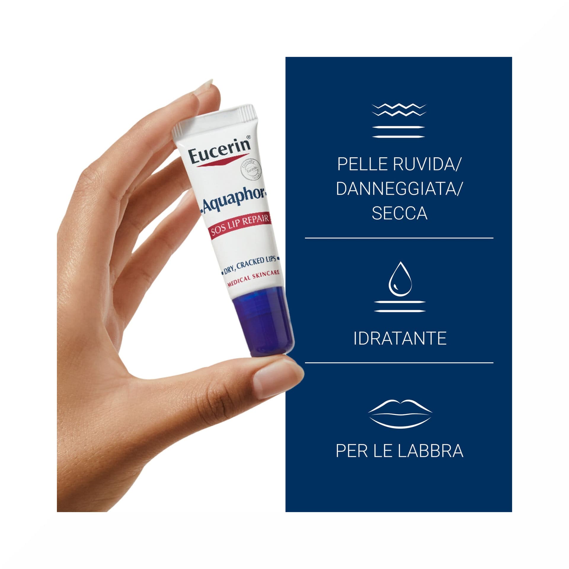 Eucerin Aquaphor SOS Cuidado Labial – pomada regeneradora