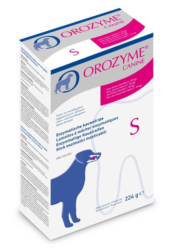 Orozyme Canine Tiras con Enzimas – Higiene Bucal para Perros Pequeños, Talla S