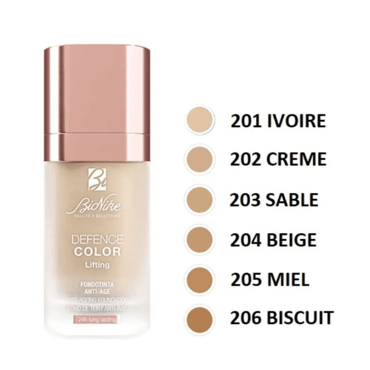 BioNike Defence Color Fond Lifting 205 – Base de maquillaje fluida 30 ml