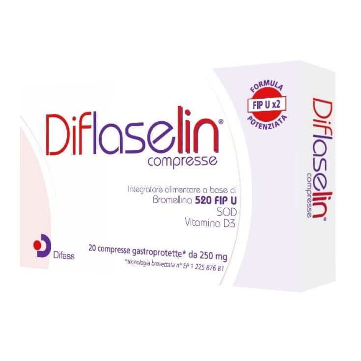 Bromelina 103 mg + Vitamina D3 – 20 comprimidos de 250 mg | Diflaselin